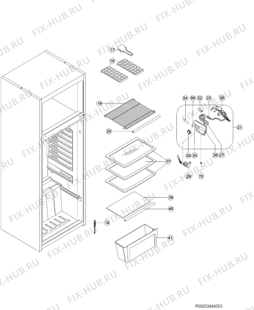 Взрыв-схема холодильника Electrolux ERD32400X - Схема узла Section 2